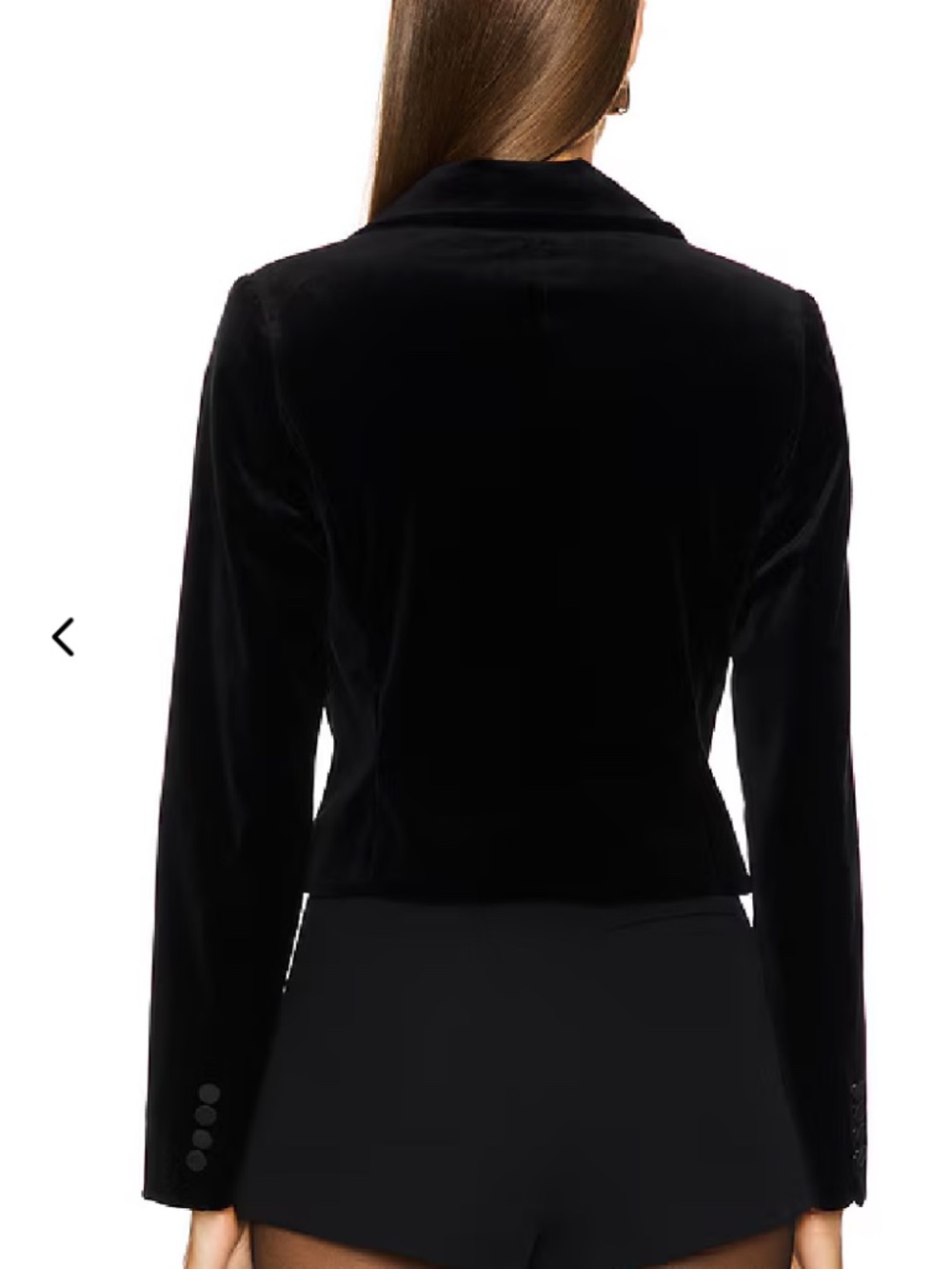 Polo Ralph Lauren Silk Lapel Velvet Cropped Blazer Size 6 - Picture 3 of 12